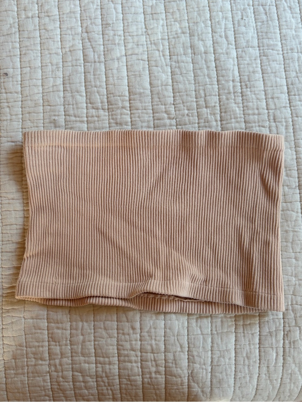 Free People Ribbed Bandeau in Nude Blush